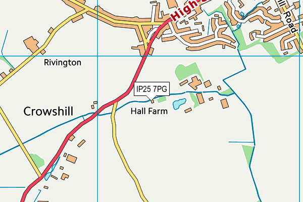 IP25 7PG map - OS VectorMap District (Ordnance Survey)