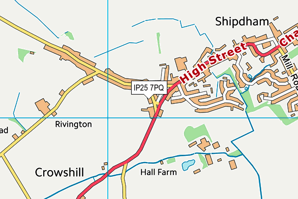 IP25 7PQ map - OS VectorMap District (Ordnance Survey)