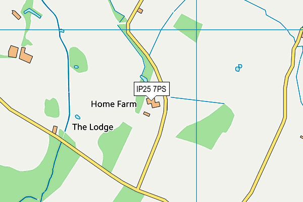 IP25 7PS map - OS VectorMap District (Ordnance Survey)