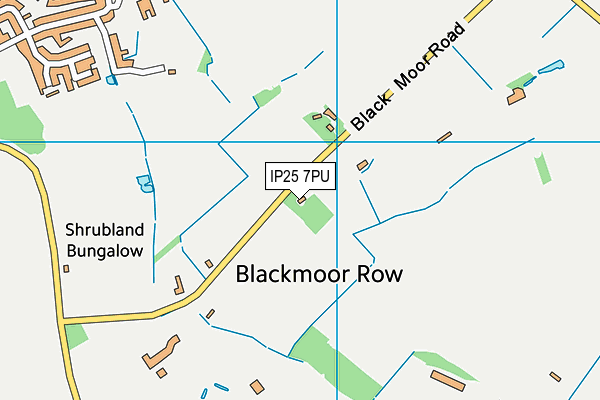 IP25 7PU map - OS VectorMap District (Ordnance Survey)