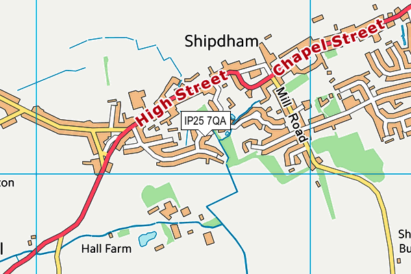 IP25 7QA map - OS VectorMap District (Ordnance Survey)