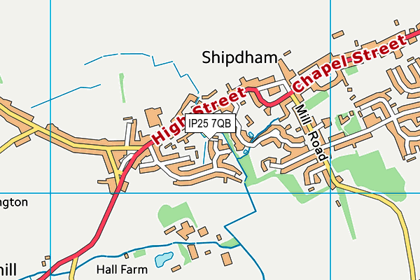 IP25 7QB map - OS VectorMap District (Ordnance Survey)