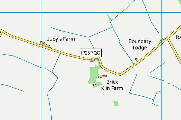 IP25 7QG map - OS VectorMap District (Ordnance Survey)