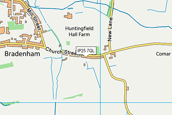Bradenham Cricket Club map (IP25 7QL) - OS VectorMap District (Ordnance Survey)