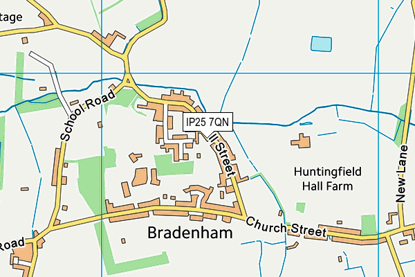 IP25 7QN map - OS VectorMap District (Ordnance Survey)