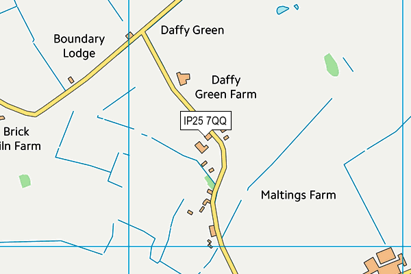 IP25 7QQ map - OS VectorMap District (Ordnance Survey)