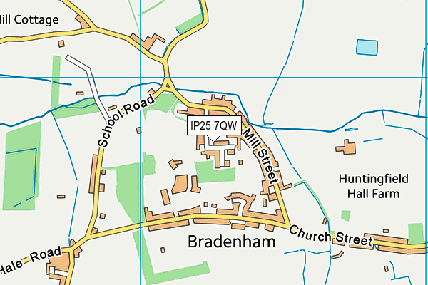 IP25 7QW map - OS VectorMap District (Ordnance Survey)