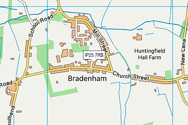 IP25 7RB map - OS VectorMap District (Ordnance Survey)