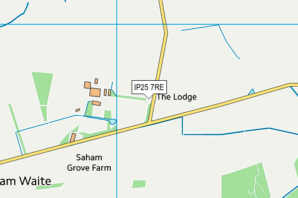 IP25 7RE map - OS VectorMap District (Ordnance Survey)