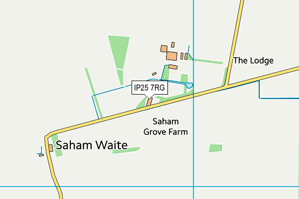 IP25 7RG map - OS VectorMap District (Ordnance Survey)