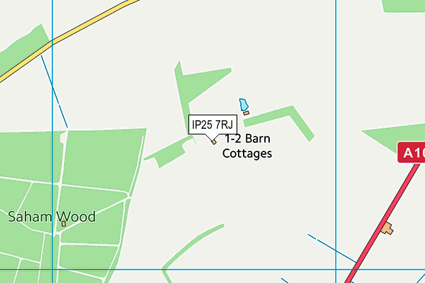 IP25 7RJ map - OS VectorMap District (Ordnance Survey)