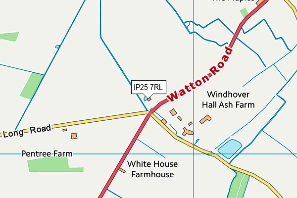 IP25 7RL map - OS VectorMap District (Ordnance Survey)