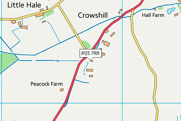 IP25 7RR map - OS VectorMap District (Ordnance Survey)