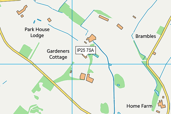 IP25 7SA map - OS VectorMap District (Ordnance Survey)