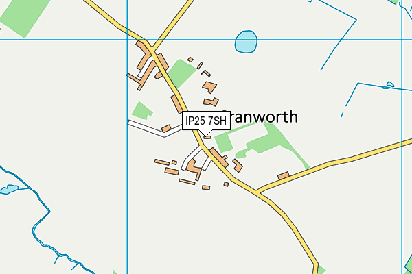 Cranworth Playing Field map (IP25 7SH) - OS VectorMap District (Ordnance Survey)