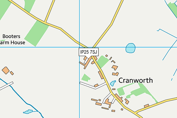 IP25 7SJ map - OS VectorMap District (Ordnance Survey)