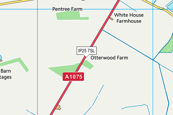 IP25 7SL map - OS VectorMap District (Ordnance Survey)