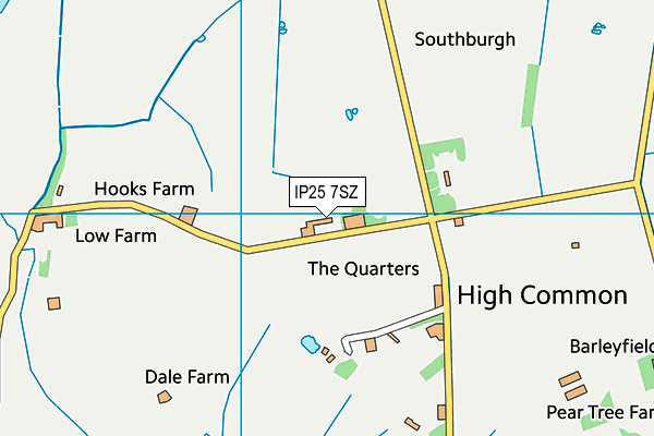 IP25 7SZ map - OS VectorMap District (Ordnance Survey)