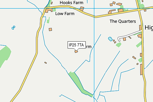 IP25 7TA map - OS VectorMap District (Ordnance Survey)