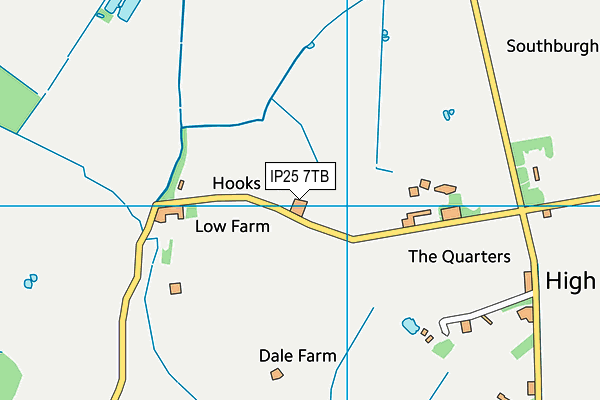 IP25 7TB map - OS VectorMap District (Ordnance Survey)