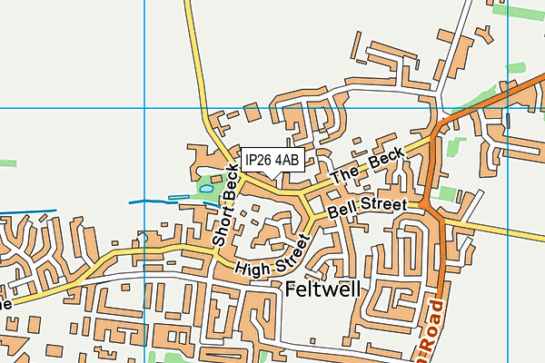 IP26 4AB map - OS VectorMap District (Ordnance Survey)