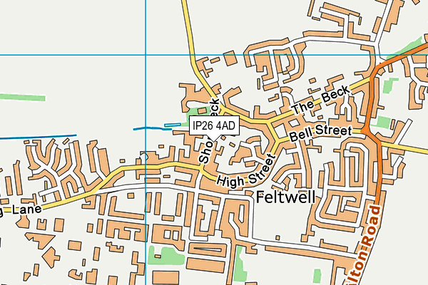 IP26 4AD map - OS VectorMap District (Ordnance Survey)