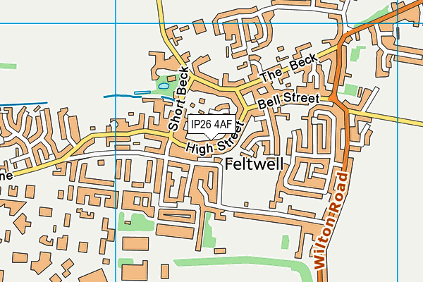 IP26 4AF map - OS VectorMap District (Ordnance Survey)