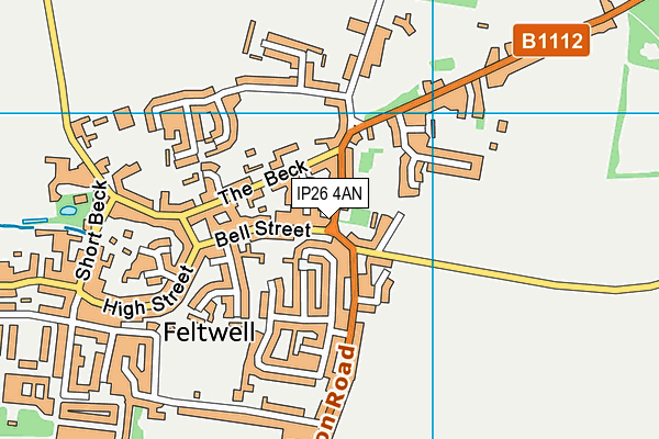 IP26 4AN map - OS VectorMap District (Ordnance Survey)
