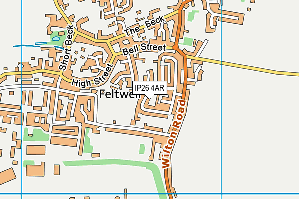 IP26 4AR map - OS VectorMap District (Ordnance Survey)