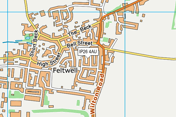 IP26 4AU map - OS VectorMap District (Ordnance Survey)