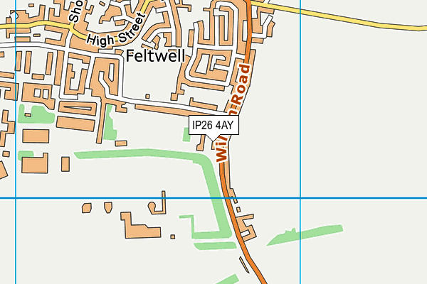 Feltwell Golf Club map (IP26 4AY) - OS VectorMap District (Ordnance Survey)