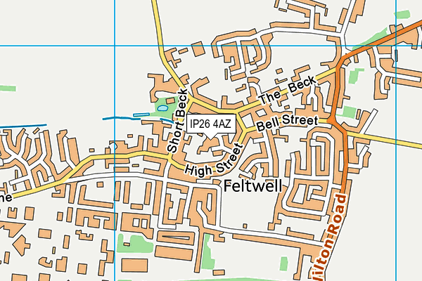 IP26 4AZ map - OS VectorMap District (Ordnance Survey)