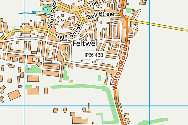 Feltwell Playing Field map (IP26 4BB) - OS VectorMap District (Ordnance Survey)