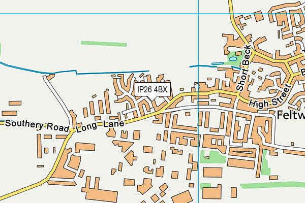 IP26 4BX map - OS VectorMap District (Ordnance Survey)