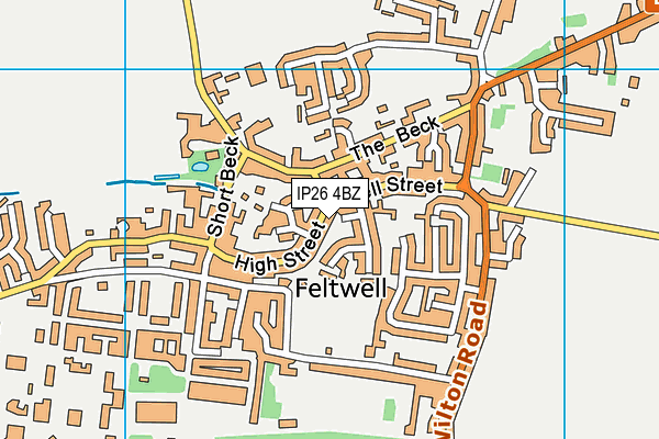 IP26 4BZ map - OS VectorMap District (Ordnance Survey)