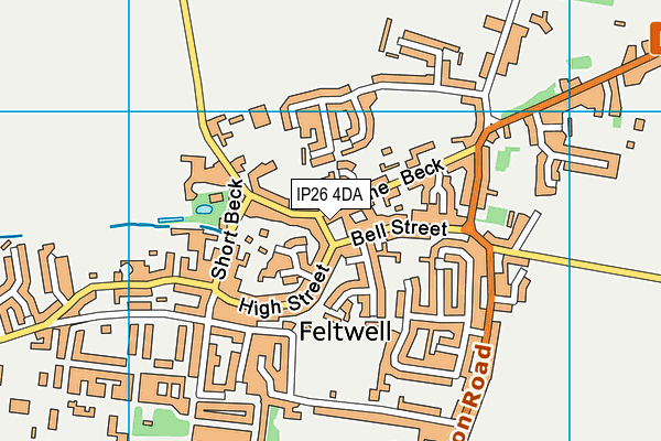 IP26 4DA map - OS VectorMap District (Ordnance Survey)