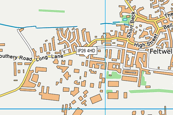 IP26 4HD map - OS VectorMap District (Ordnance Survey)