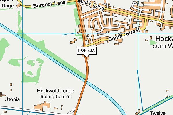 IP26 4JA map - OS VectorMap District (Ordnance Survey)