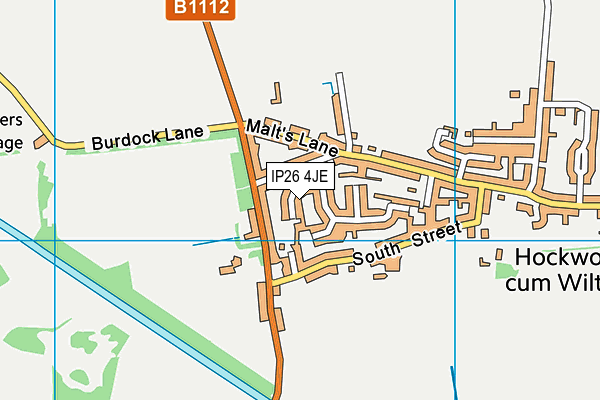 IP26 4JE map - OS VectorMap District (Ordnance Survey)