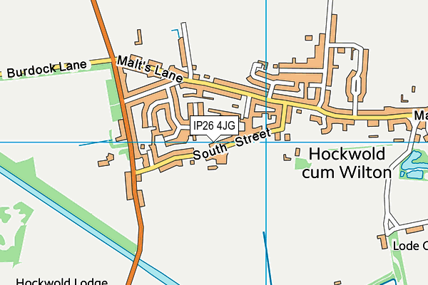 IP26 4JG map - OS VectorMap District (Ordnance Survey)