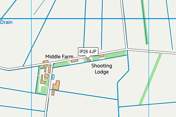 IP26 4JP map - OS VectorMap District (Ordnance Survey)