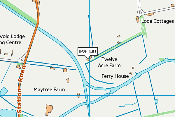 IP26 4JU map - OS VectorMap District (Ordnance Survey)