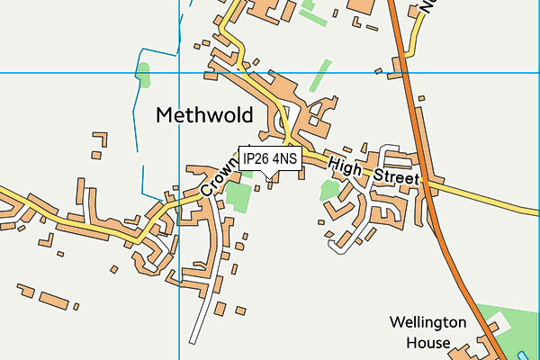 IP26 4NS map - OS VectorMap District (Ordnance Survey)