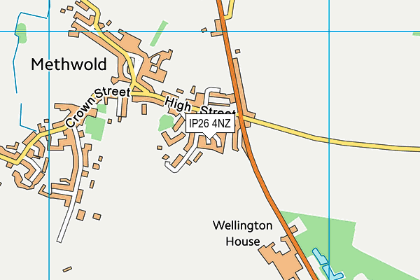IP26 4NZ map - OS VectorMap District (Ordnance Survey)