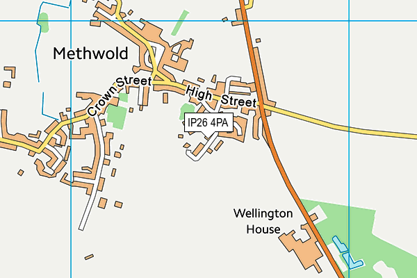 IP26 4PA map - OS VectorMap District (Ordnance Survey)