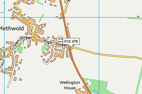 IP26 4PB map - OS VectorMap District (Ordnance Survey)