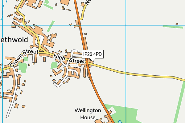 IP26 4PD map - OS VectorMap District (Ordnance Survey)