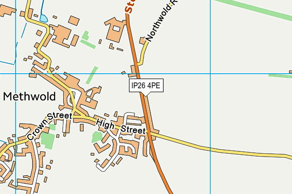 IP26 4PE map - OS VectorMap District (Ordnance Survey)