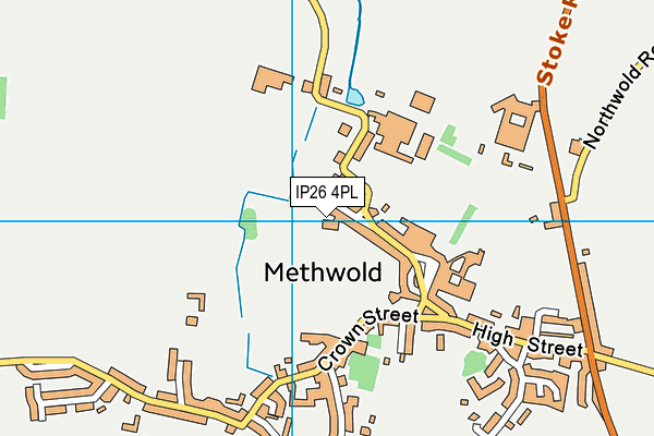 IP26 4PL map - OS VectorMap District (Ordnance Survey)