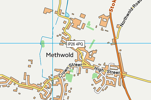 IP26 4PQ map - OS VectorMap District (Ordnance Survey)